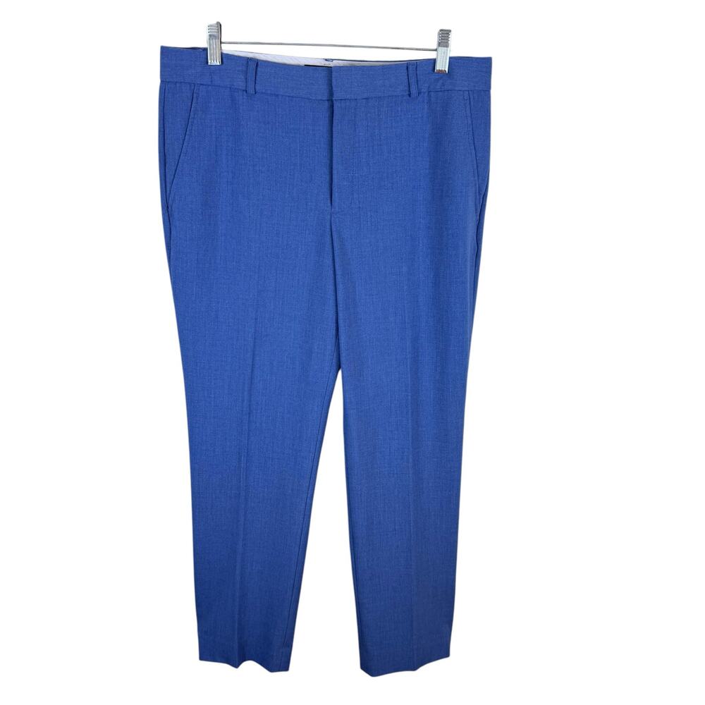 Banana Republic Blue Ryan Fit Straight Leg Mid Rise Chino Pants Size 8 Petite